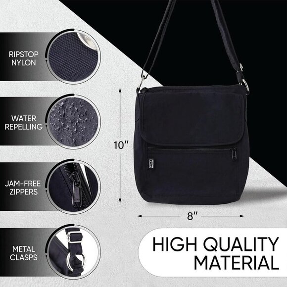 Crossbody Travel Purse with RFID Blocking Pocket and Lifetime Recovery Service. - Picture 3 of 8